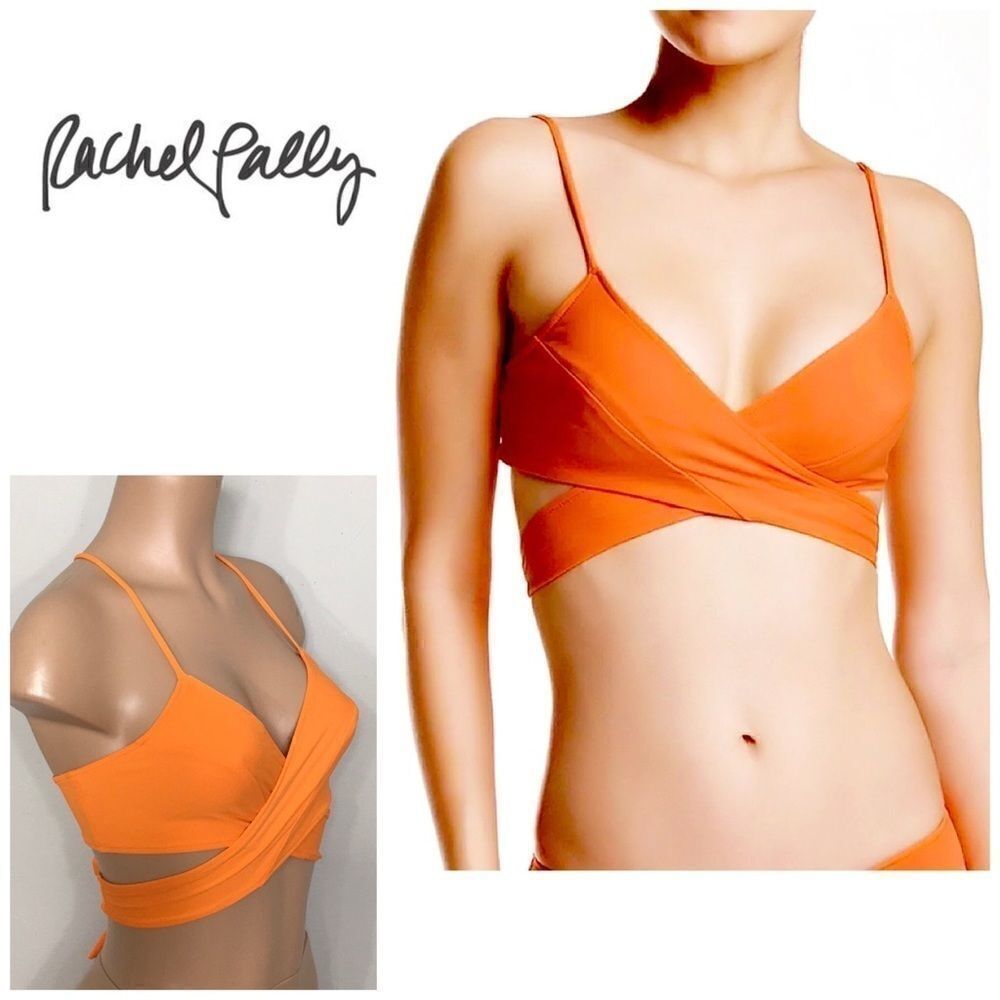 Rachel Pally orange bikini top. NWT